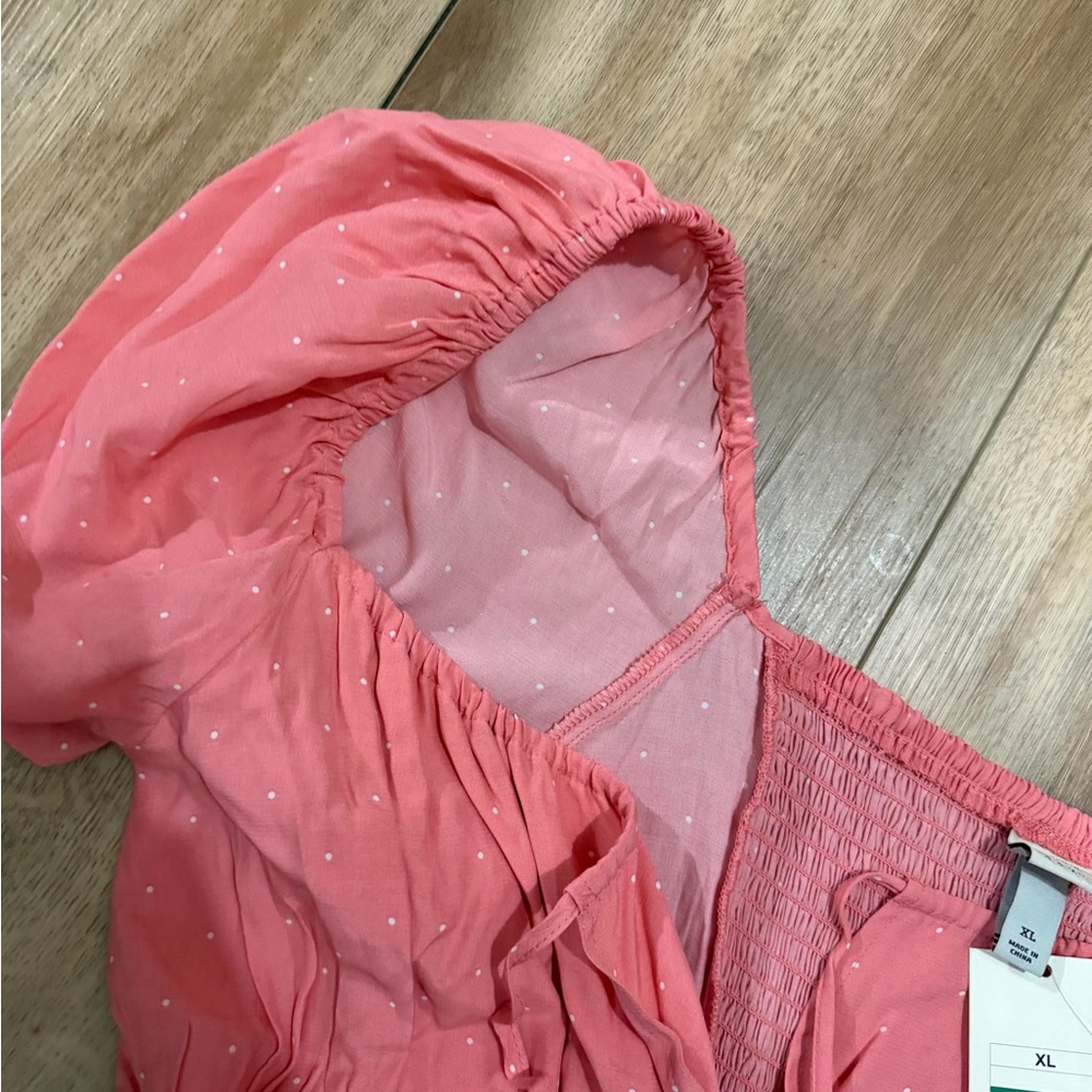 A New Day Midi Sundress Coral Polka Dot size XL - Picture 5 of 8